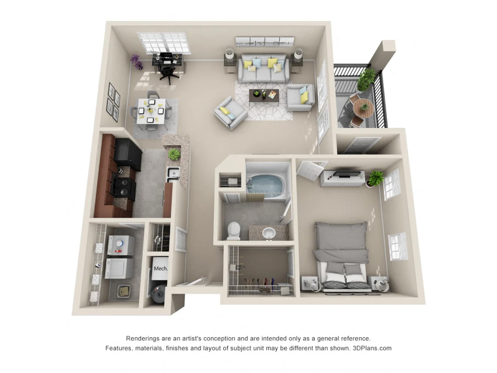 The Dreher Renovated floor plan
